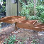 Pressure treated framing.